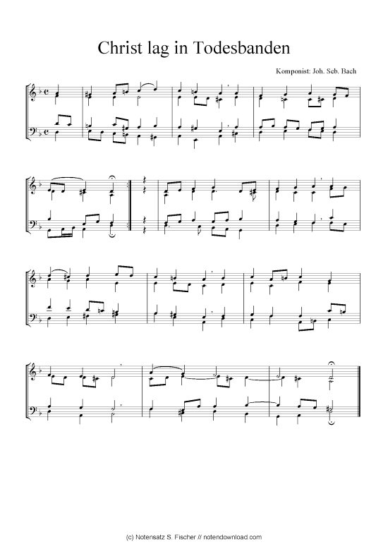 Product picture to: Christ lag in Todesbanden Joh. Seb. Bach