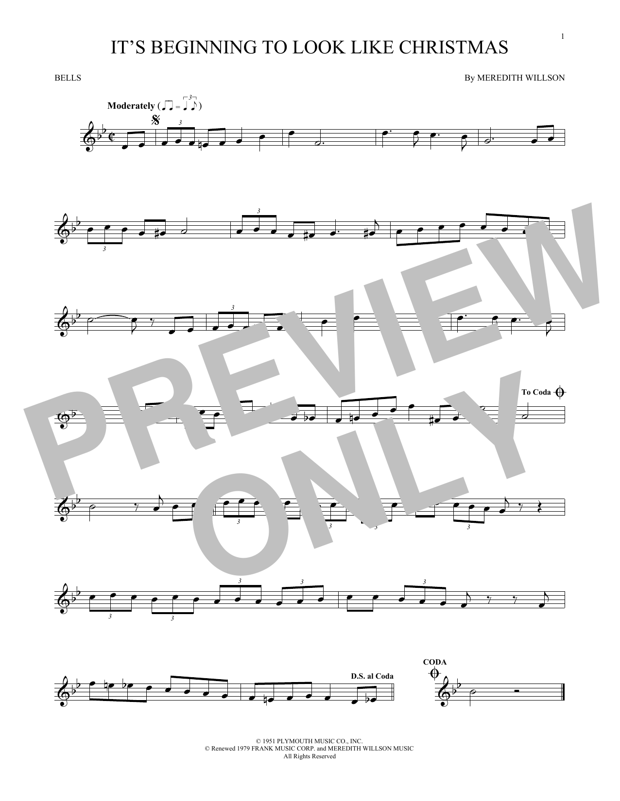 Produktgalerie: Seite 1 von 1 It's Beginning To Look Like Christmas, Meredith Willson, Percussion