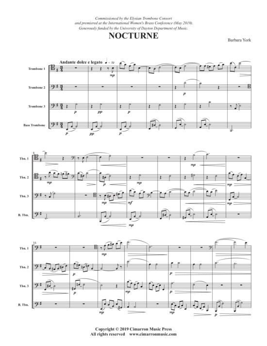 Product gallery: Page 1 of 21 Nocturne , , (Trombone Quartet)