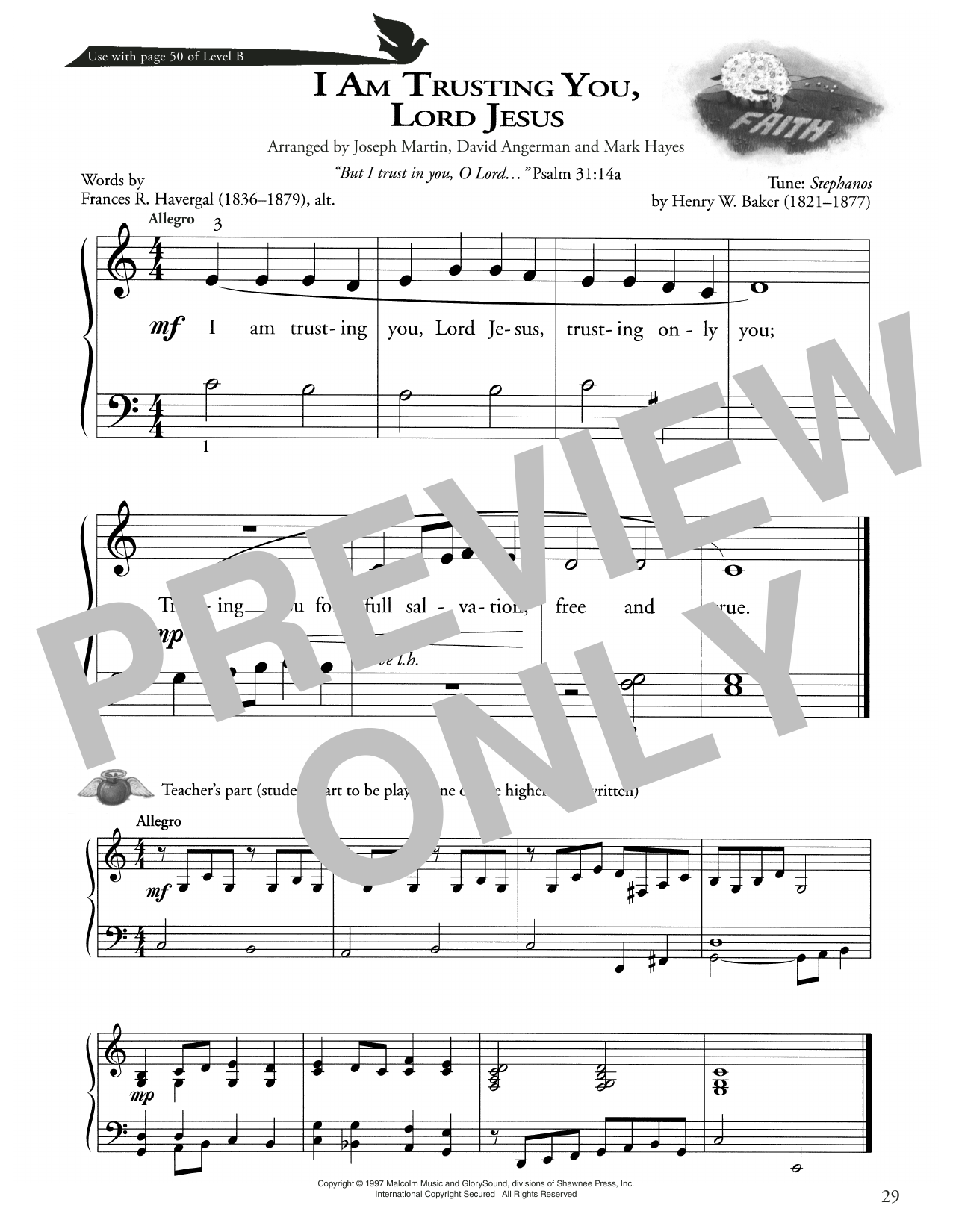 Produktbild zu: I Am Trusting You, Lord Jesus