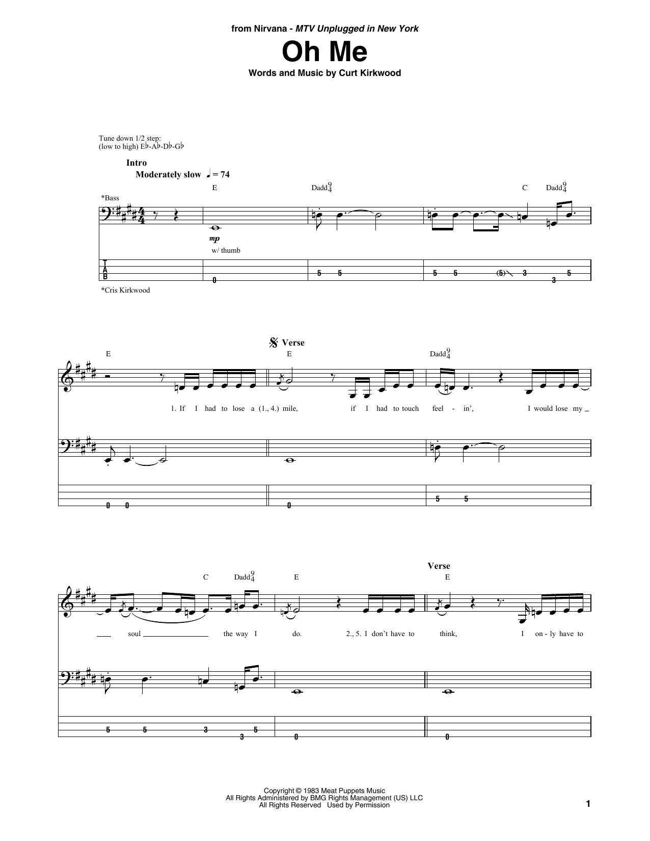 Produktgalerie: Seite 1 von 1 Oh Me, Nirvana, E-Bass
