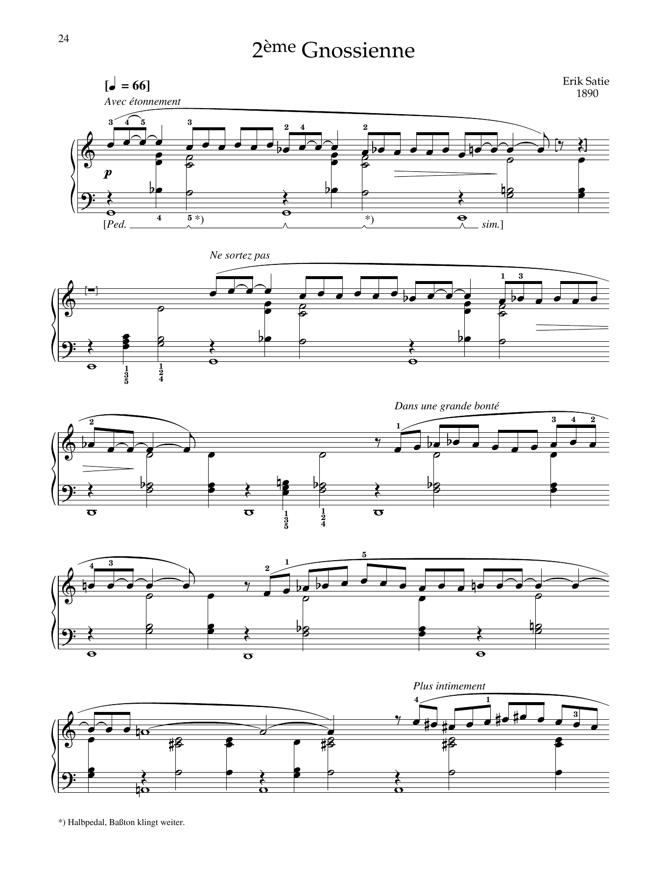 Product gallery: Page 1 of 1 2eme Gnossienne, Erik Satie
