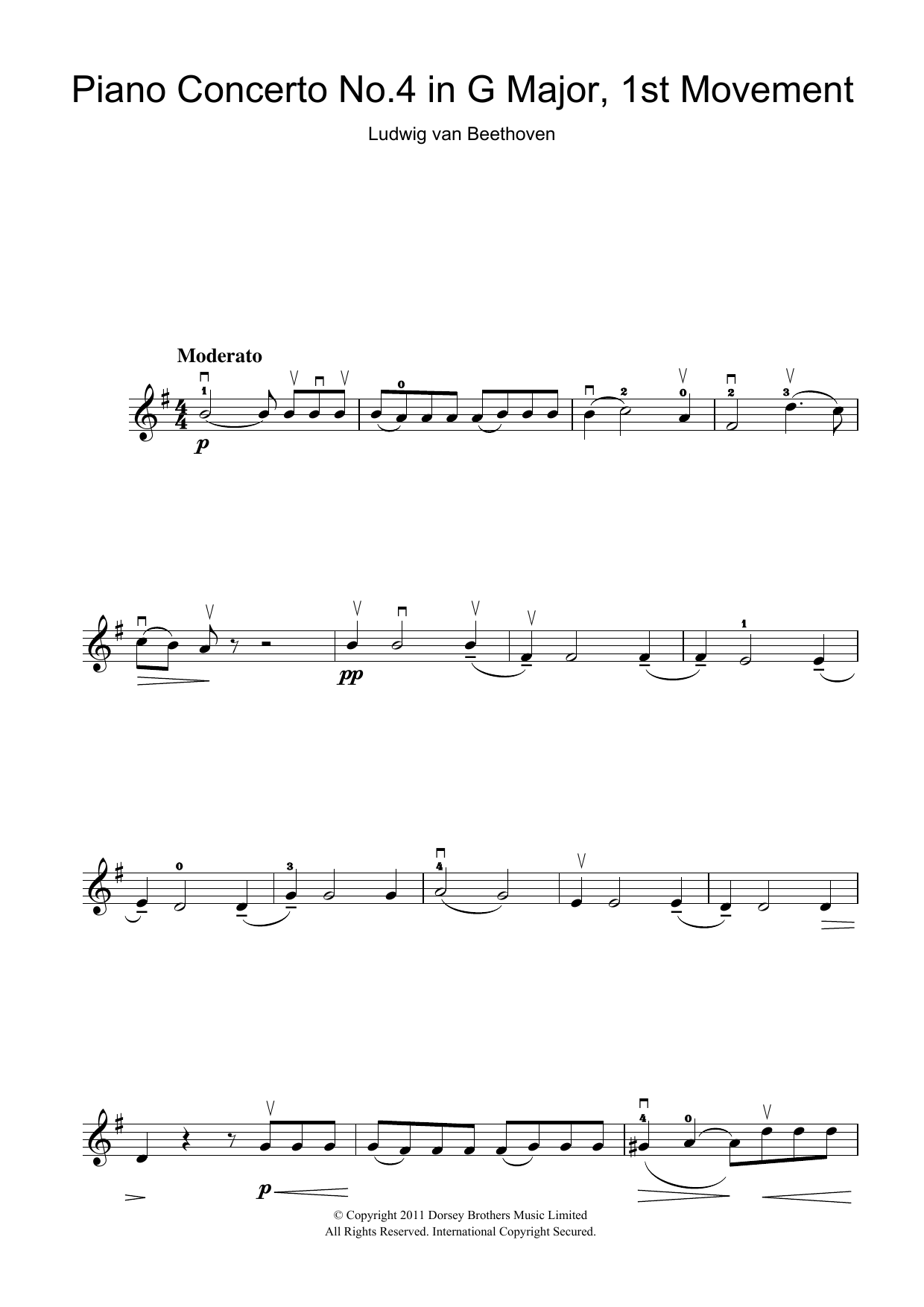 Product gallery: Page 1 of 1 Piano Concerto No.4 In G Major, First Movement, Ludwig Van Beethoven