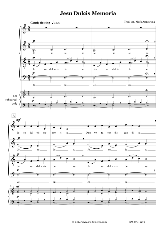 Produktgalerie: Seite 1 von 11 Jesu dulcis memoria (motet on Gregorian theme), , Gemischter Chor