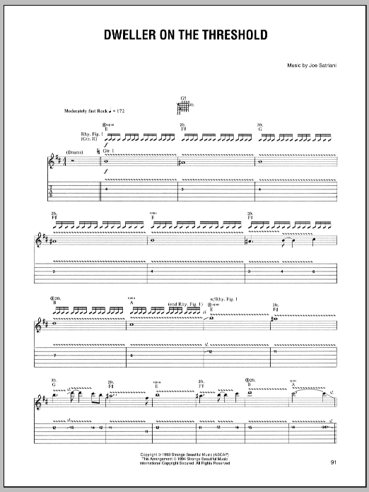 Produktgalerie: Seite 1 von 1 Dweller On The Threshold, Joe Satriani, Gitarre