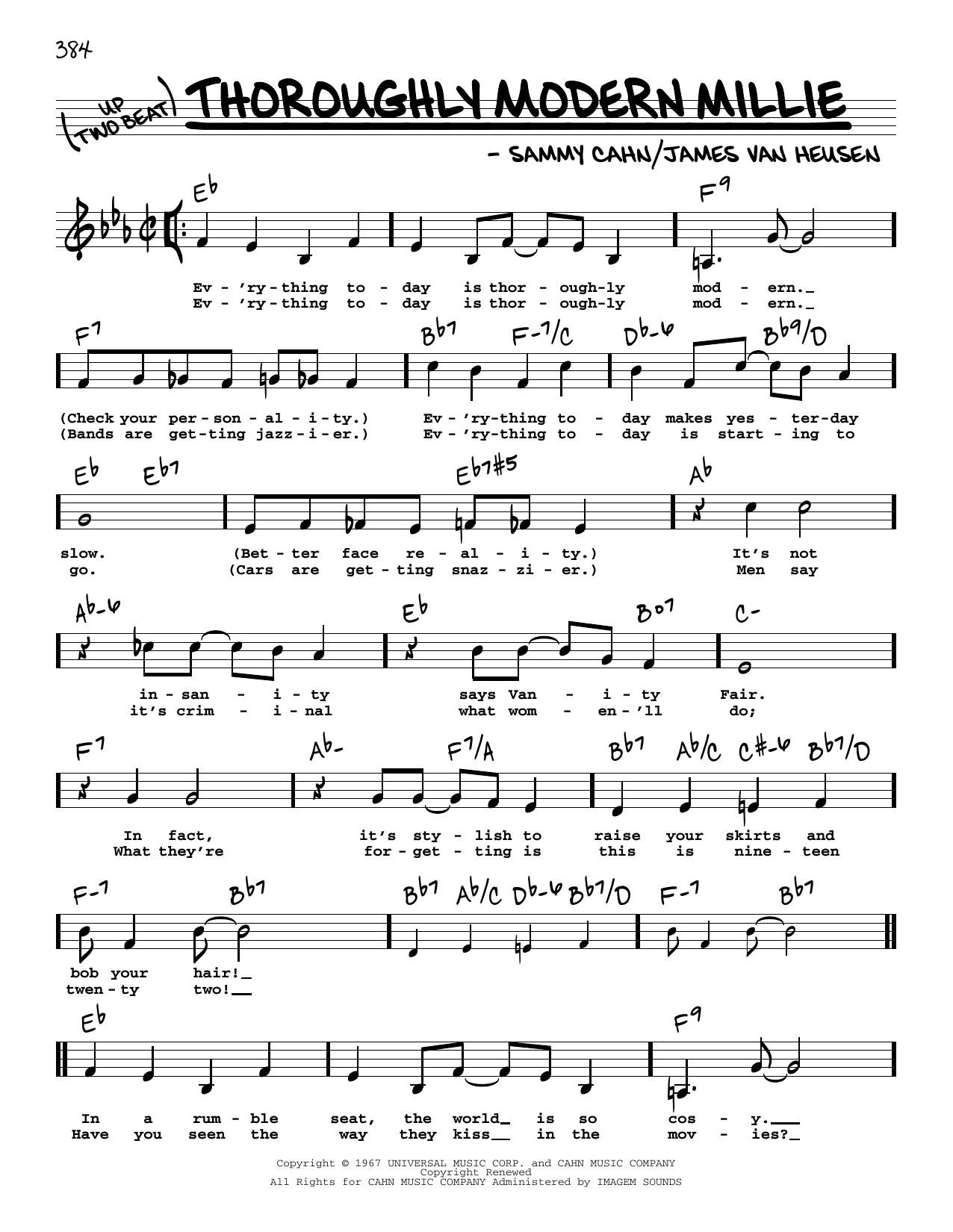 Produktbild zu: Thoroughly Modern Millie (Low Voice)