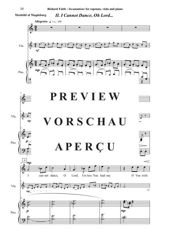 Product gallery: Page 11 of 21 Incantations , , (soprano, viola + piano)