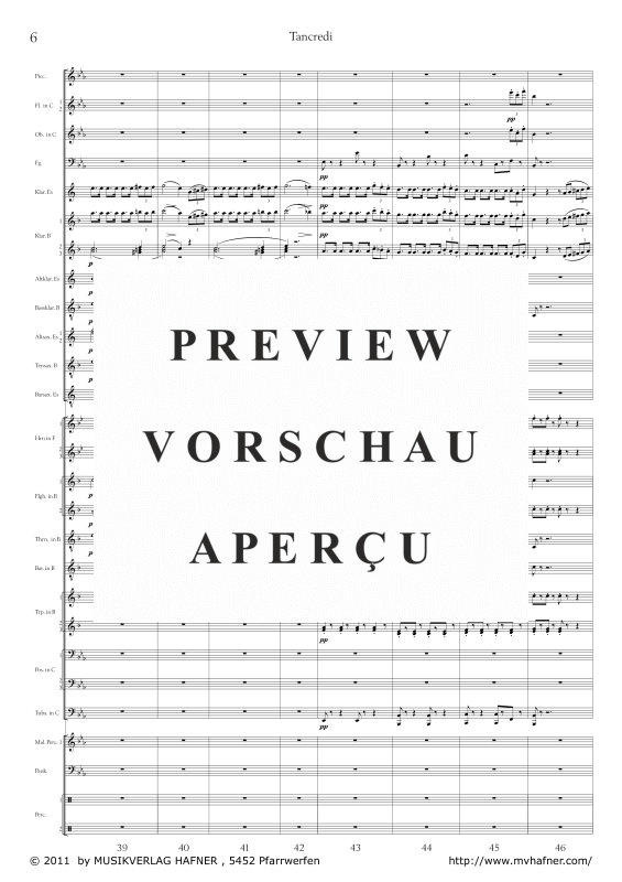 Product gallery: Page 11 of 11 Ouvertüre Tancredi, , (large wind orchestra)