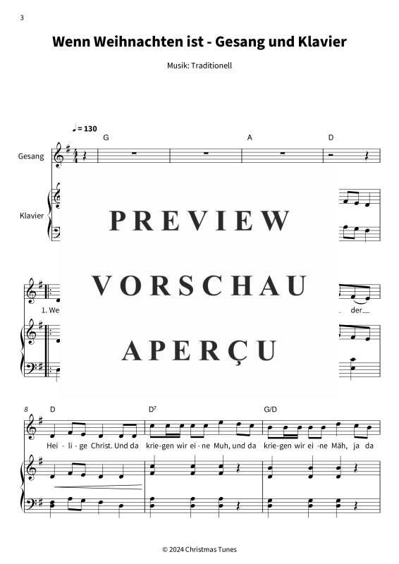 gallery: Wenn Weihnachten ist, , (voice and piano)