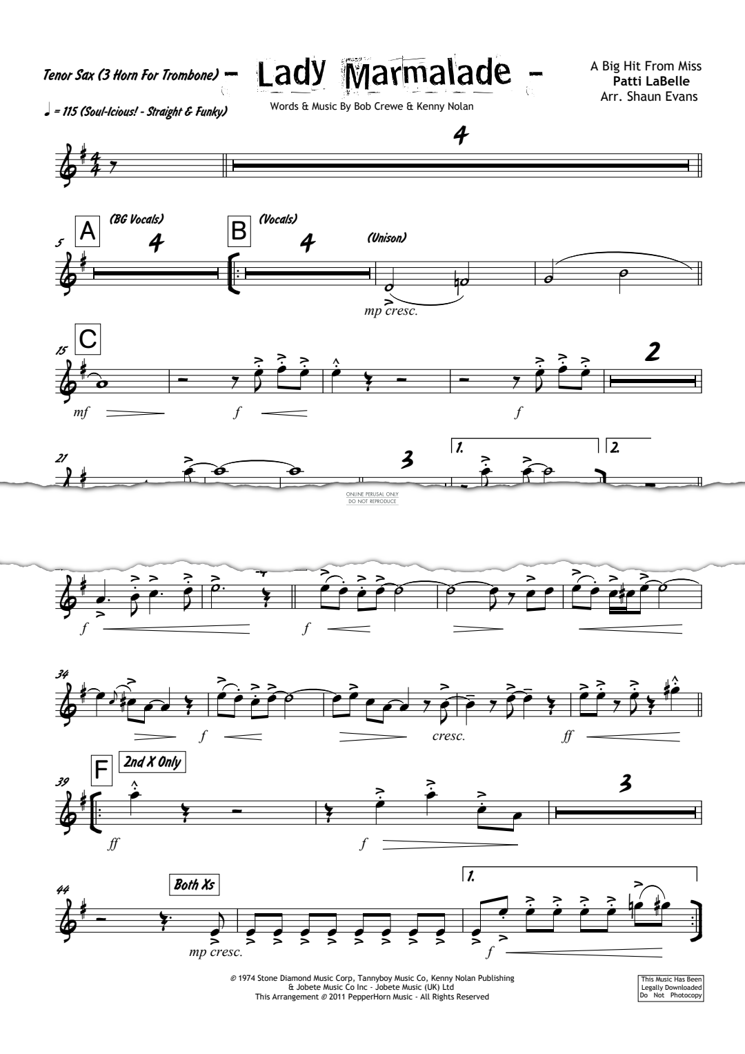 Product gallery: Page 1 of 1 Lady Marmalade, Patti LaBelle