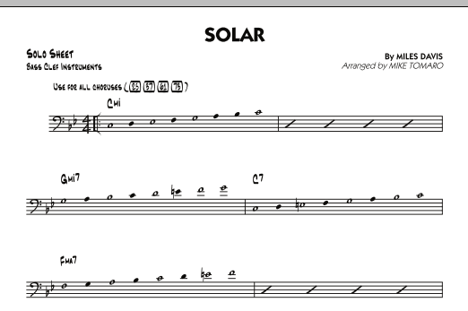 Produktgalerie: Seite 1 von 1 Solar - Bass Clef Solo Sheet, Mike Tomaro