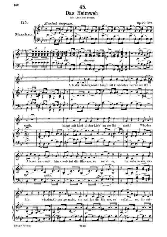 Product picture to: Das Heimweh D.851Franz Schubert