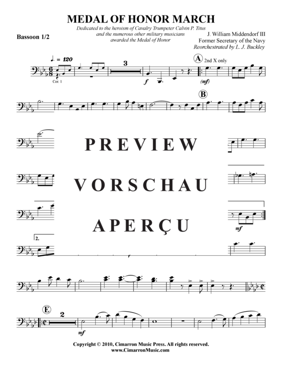 gallery: Medal of Honor Marsch , , (Blasorchester)
