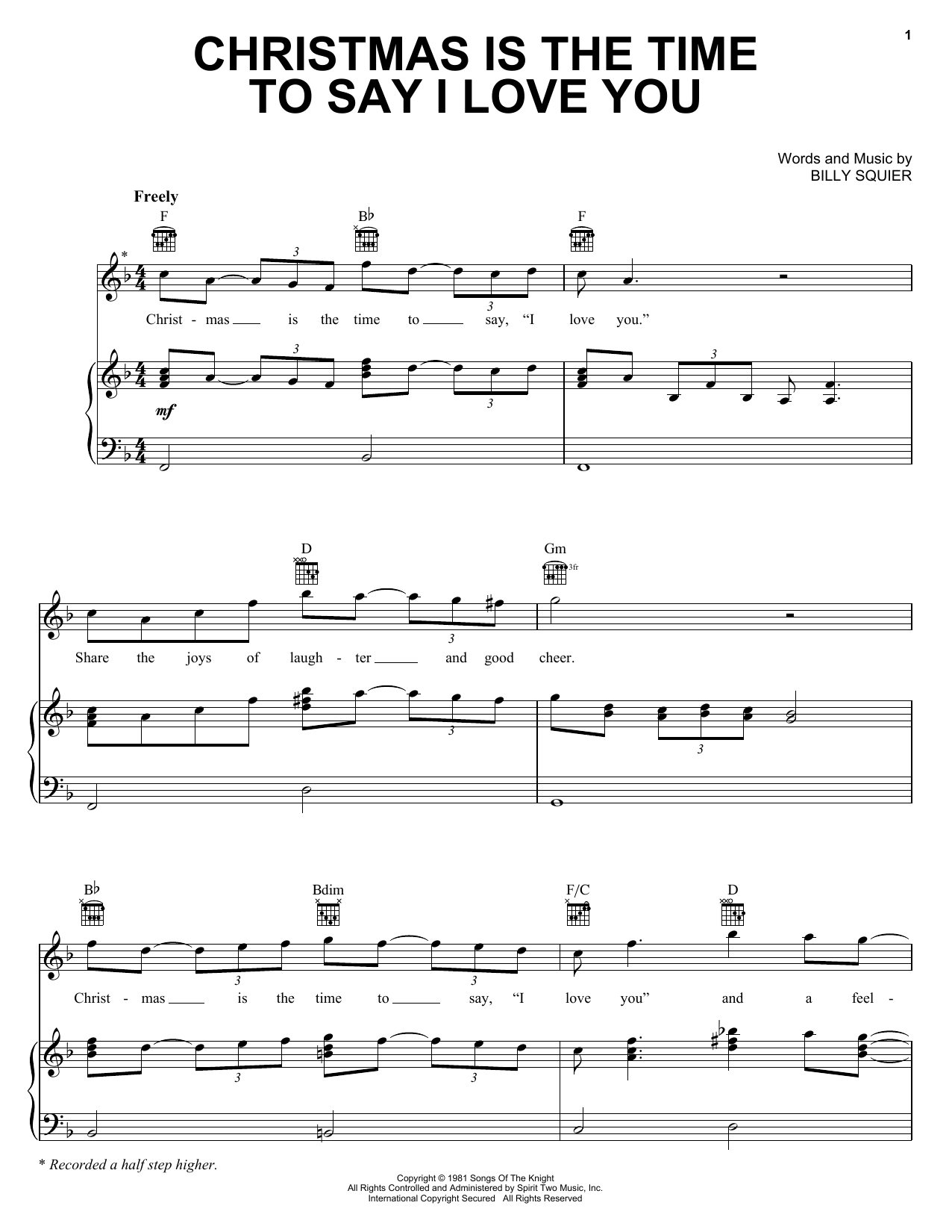 Product gallery: Page 1 of 1 Christmas Is The Time To Say I Love You, Billy Squier