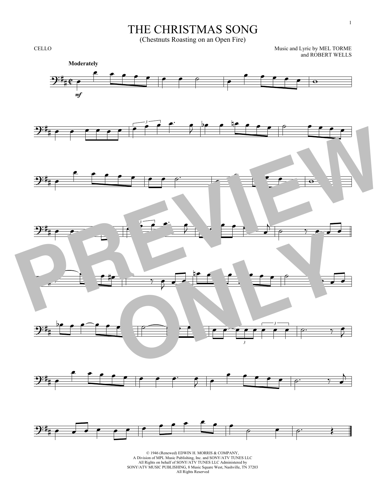 Produktgalerie: Seite 1 von 1 The Christmas Song (Chestnuts Roasting On An Open Fire), Mel Tormé, Violoncello