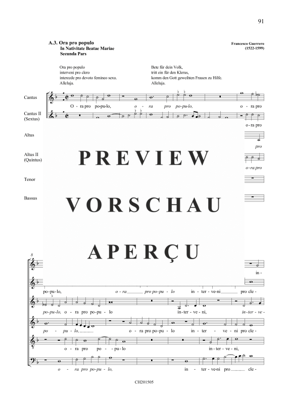 Product gallery: Page 6 of 8 Beata Die genitrix / Ora pro populo, , Mixed choir 6 voices