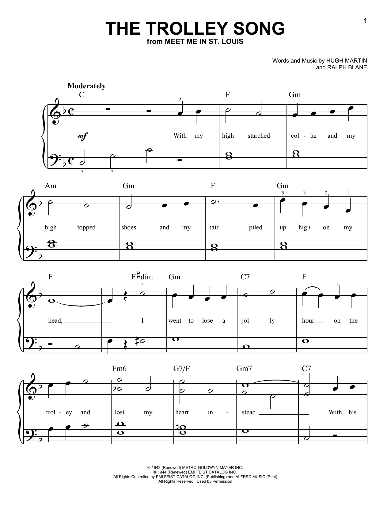 Produktbild zu: The Trolley Song (from Meet Me In St. Louis)