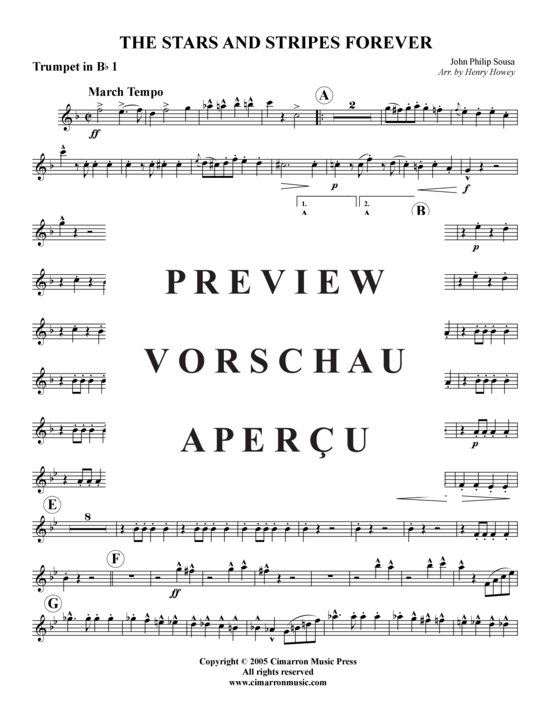 gallery: Stars & Stripes Forever , , (Blechbläserquintett, Horn in F+B)