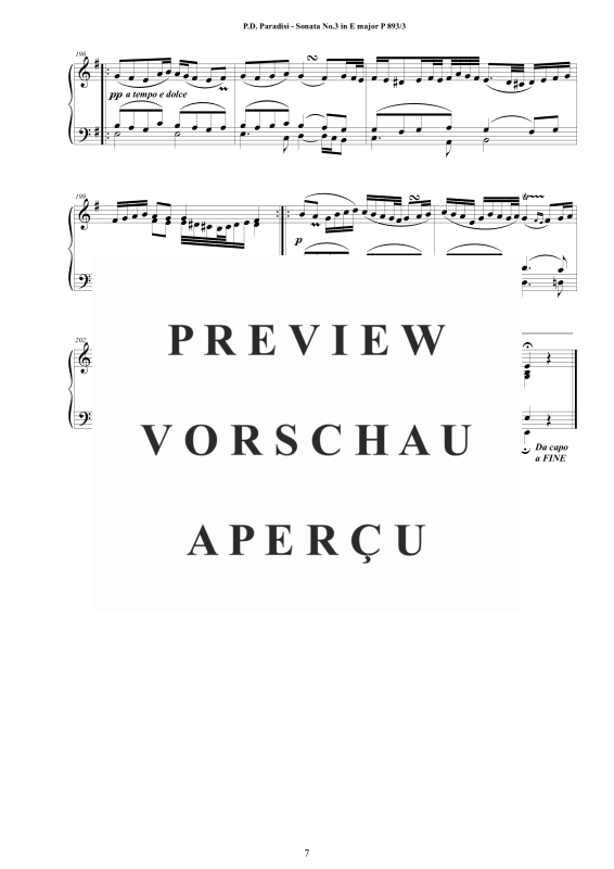 Produktgalerie: Seite 8 von 8 Sonate Nr. 3 in E-Dur, , Klavier Solo