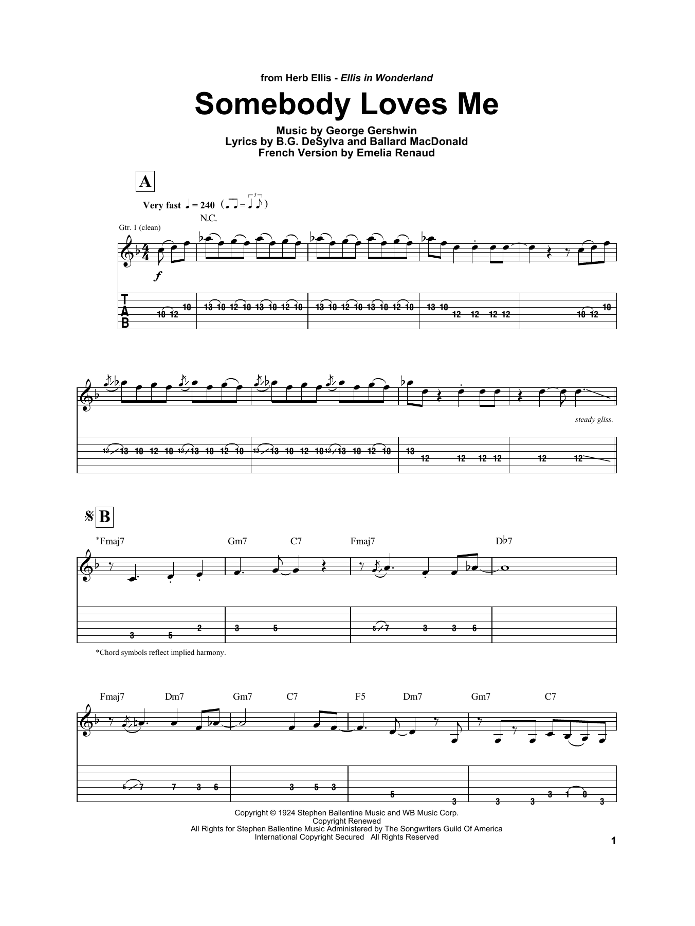 Product gallery: Page 1 of 1 Somebody Loves Me, Herb Ellis