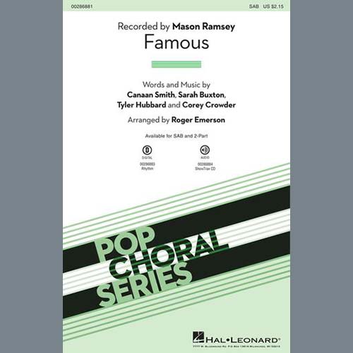 cover: Famous (arr. Roger Emerson), Mason Ramsey, Chor