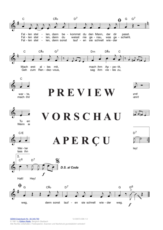 Produktgalerie: Seite 6 von 11 Junggesellen musst du Fallen stellen , Johns, Bibi, (Melodie-Stimmen in C/B/Es)