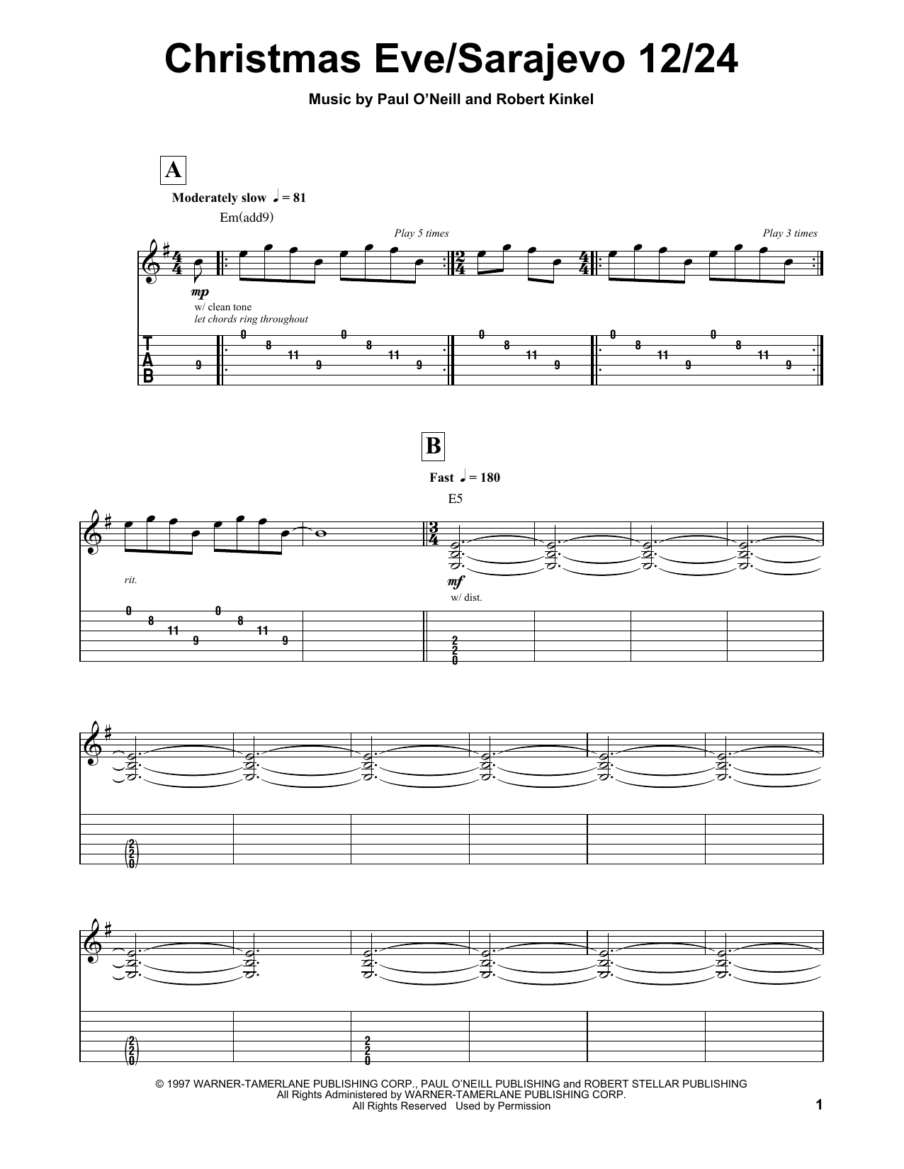 Product picture to:  Christmas Eve/Sarajevo 12/24 - Trans-Siberian Orchestra