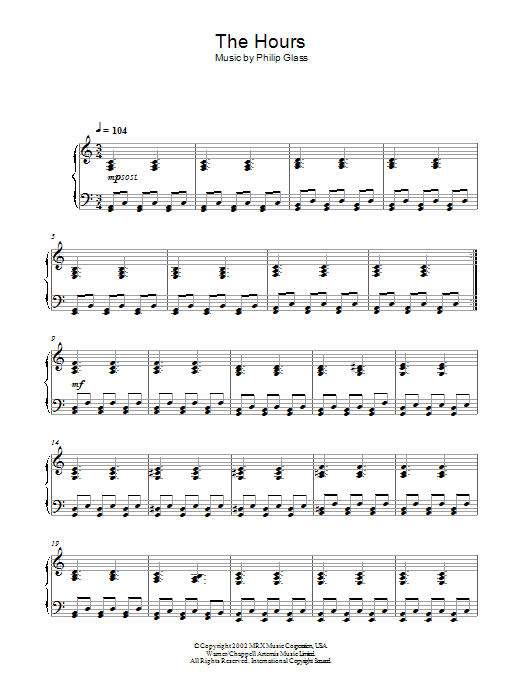 Product gallery: Page 1 of 1 The Hours, Philip Glass