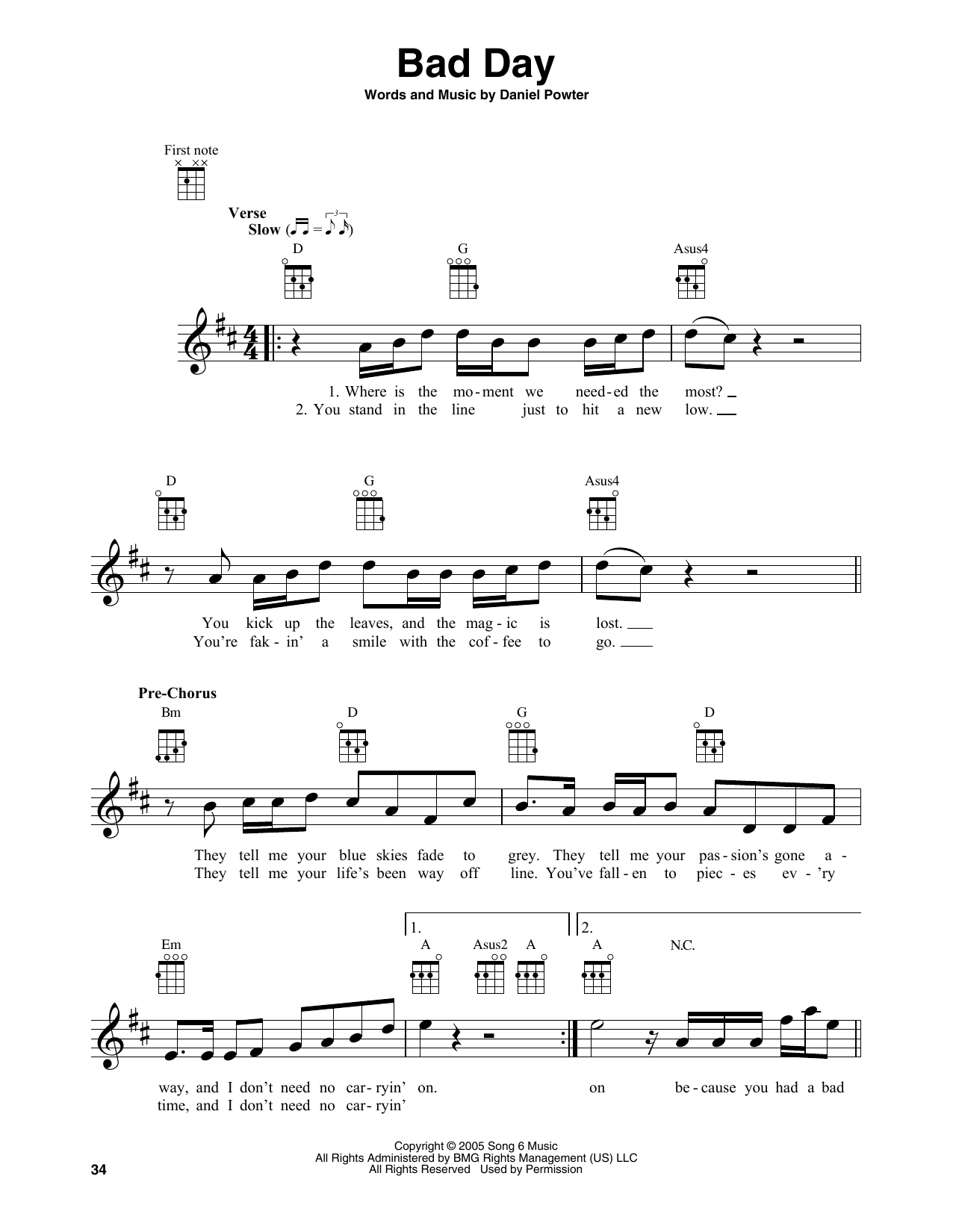 Product gallery: Page 1 of 1 Bad Day, Daniel Powter