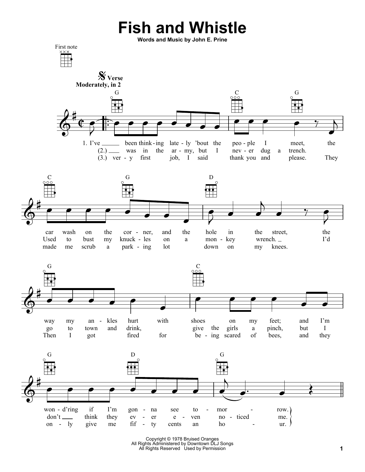 Product gallery: Page 1 of 1 Fish And Whistle, John Prine