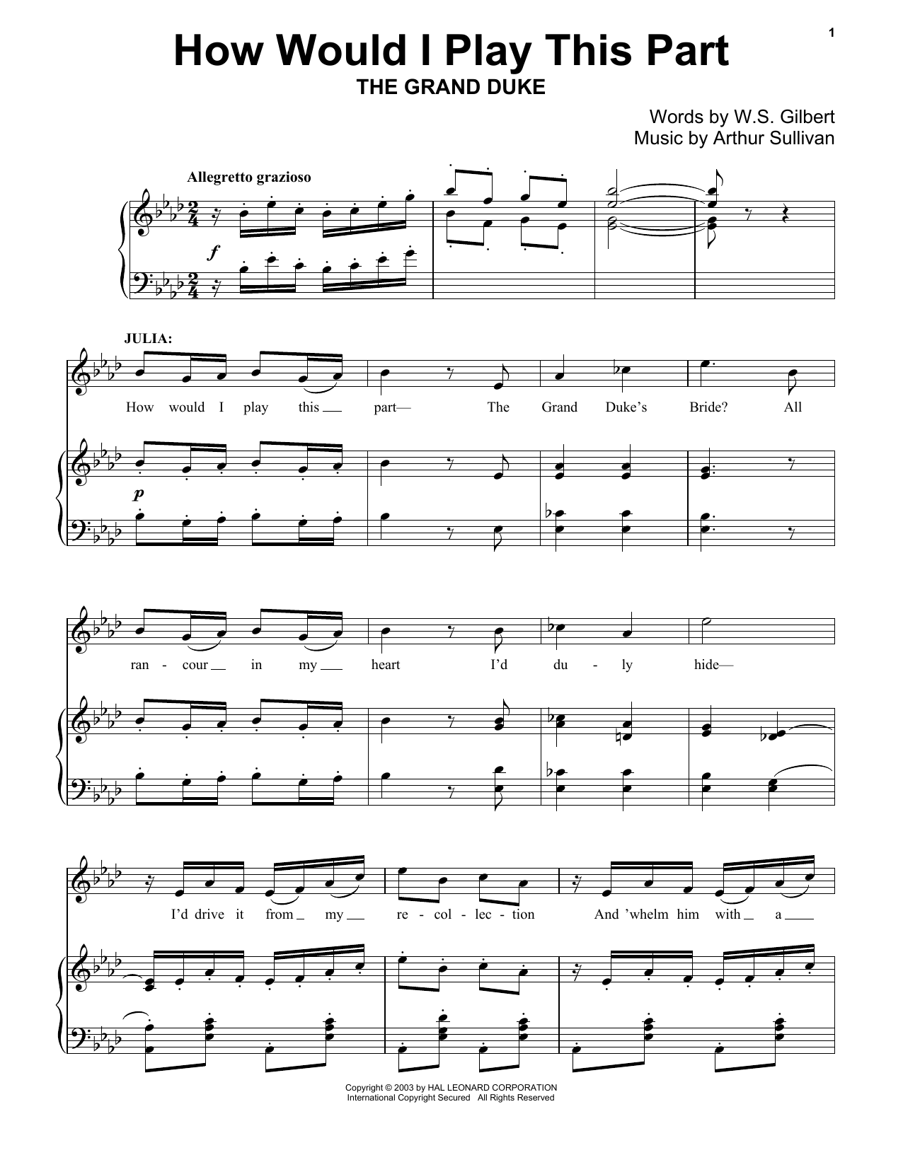 Product gallery: Page 1 of 1 How Would I Play This Part, Gilbert & Sullivan