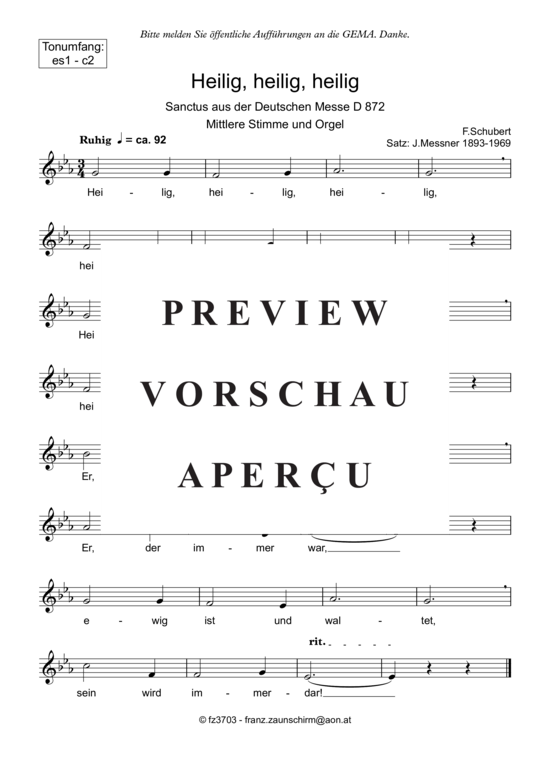 gallery: Zum Sanctus (Heilig, heilig) , ,  (Mezzo-Sopran + Orgel)