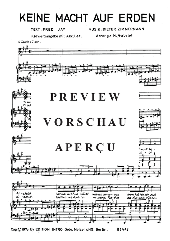 Produktgalerie: Seite 4 von 4 Keine Macht auf Erden, Gildo, 	Rex, Klavier und Gesang