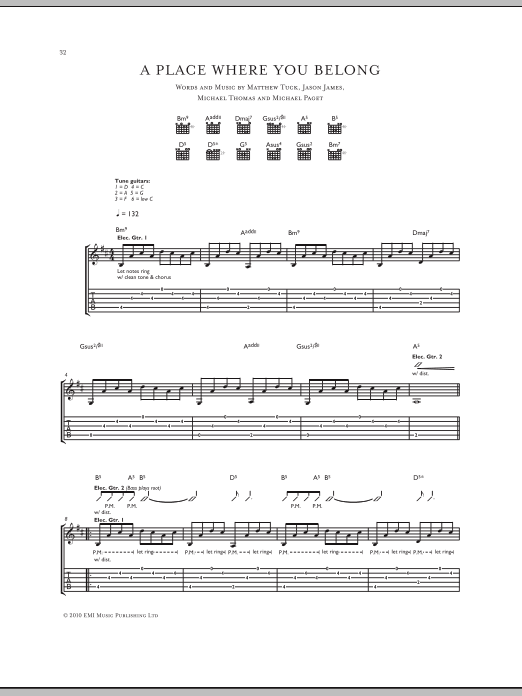 Produktgalerie: Seite 1 von 1 A Place Where You Belong, Bullet For My Valentine, Gitarre