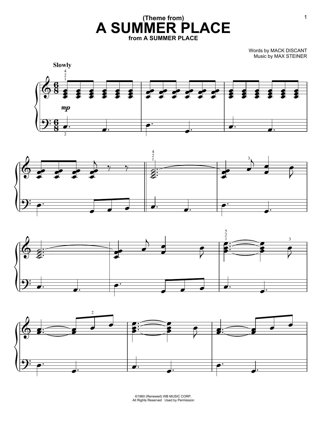 Produktbild zu: (Theme From) A Summer Place