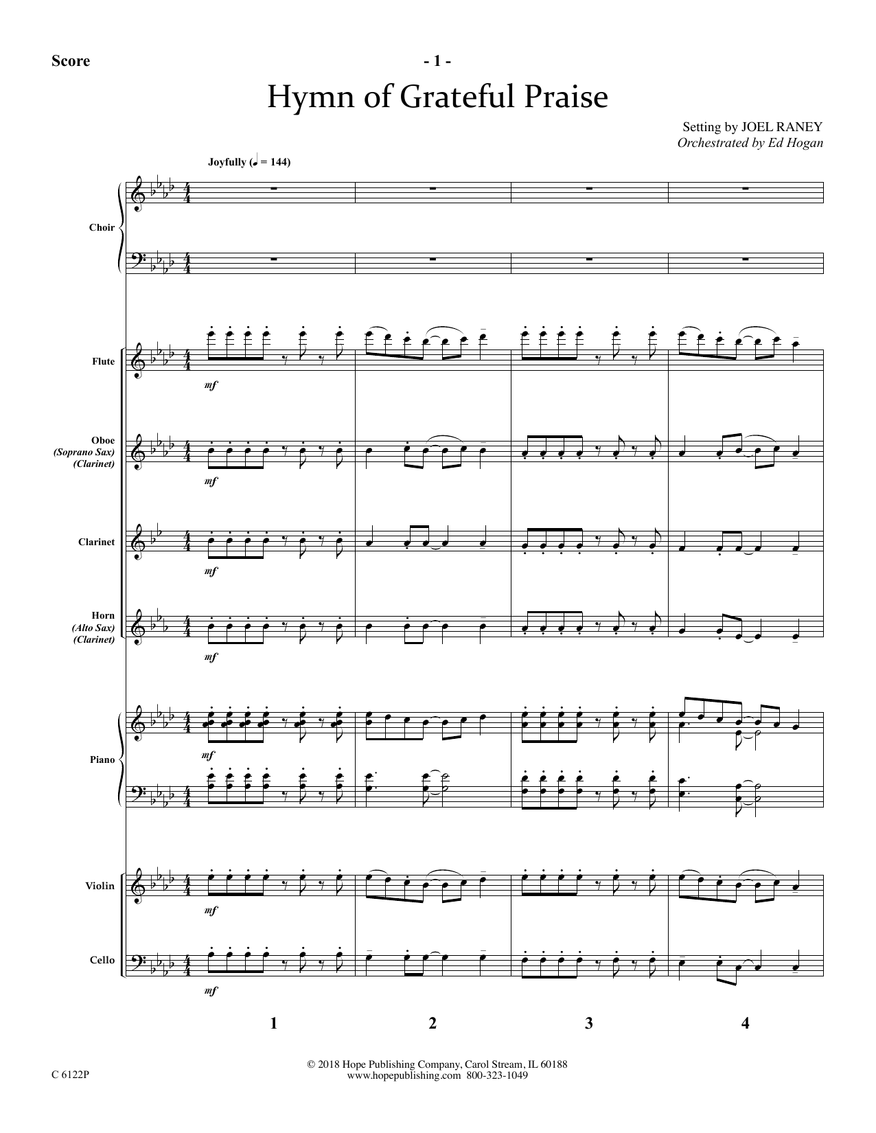 Product picture to: Hymn Of Grateful Praise - Full Score
