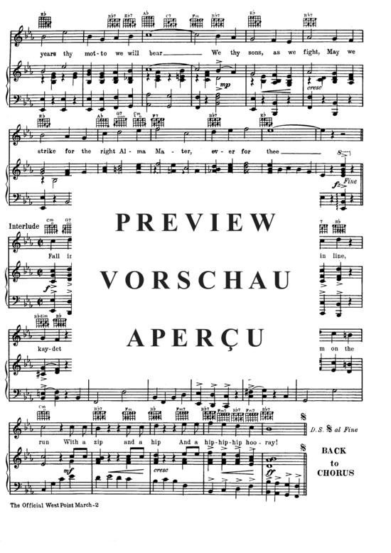 Produktgalerie: Seite 4 von 8 The Official West Point March , Popular Standard, Klavier und Gesang