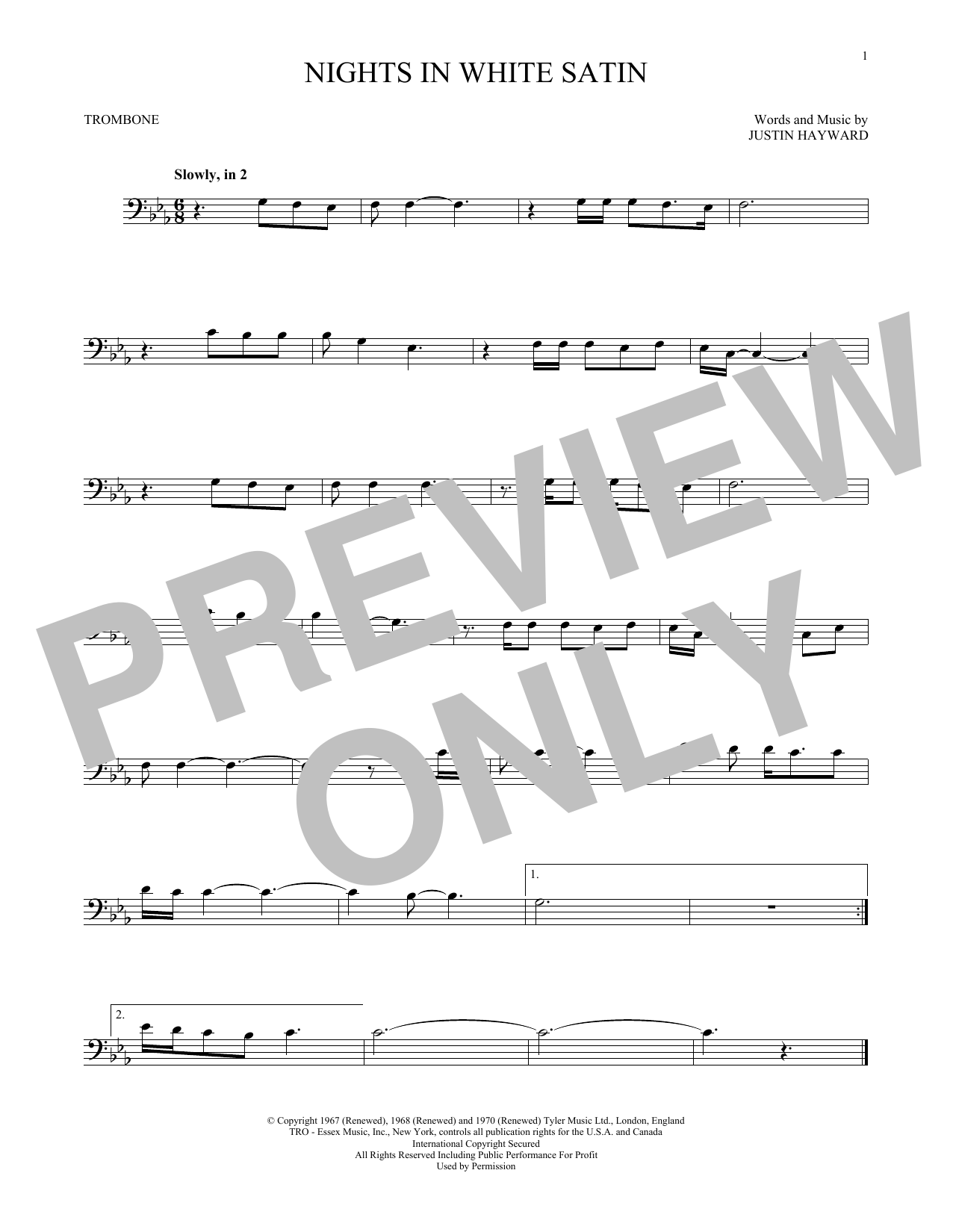 Product gallery: Page 1 of 1 Nights In White Satin, The Moody Blues