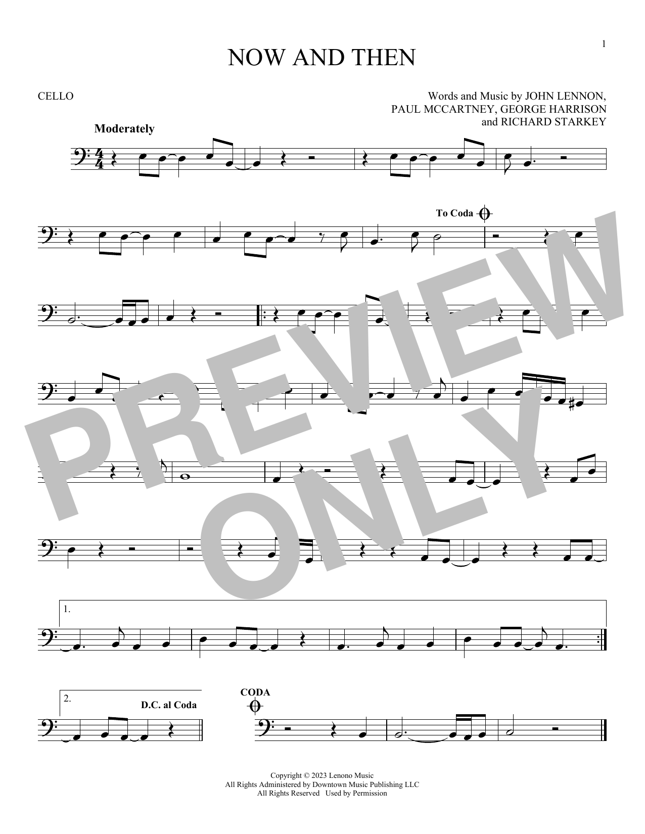 Produktgalerie: Seite 1 von 1 Now And Then, The Beatles, Violoncello