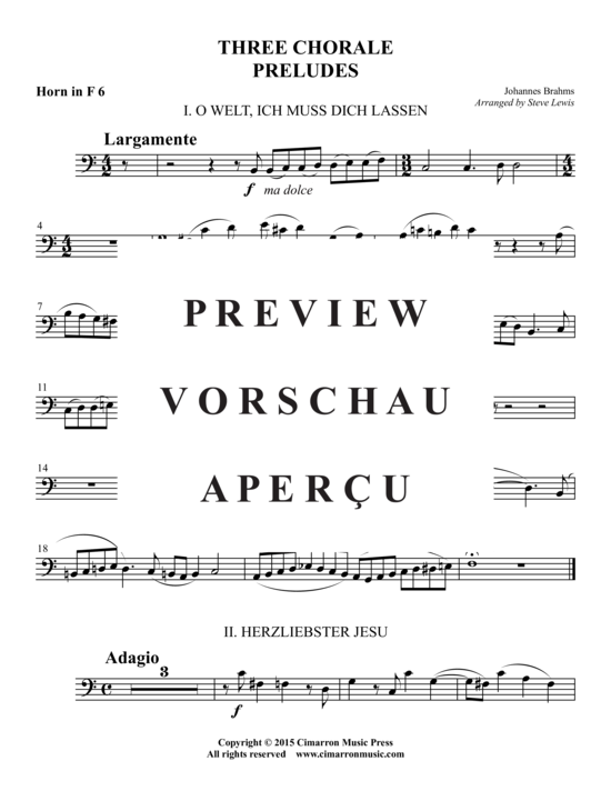 gallery: Three Chorale Preludes , , (Horn Ensemble)