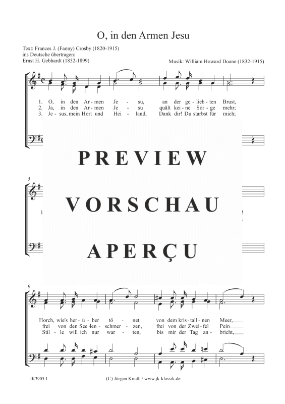 gallery: O, in den Armen Jesu, , (Gemischter Chor)