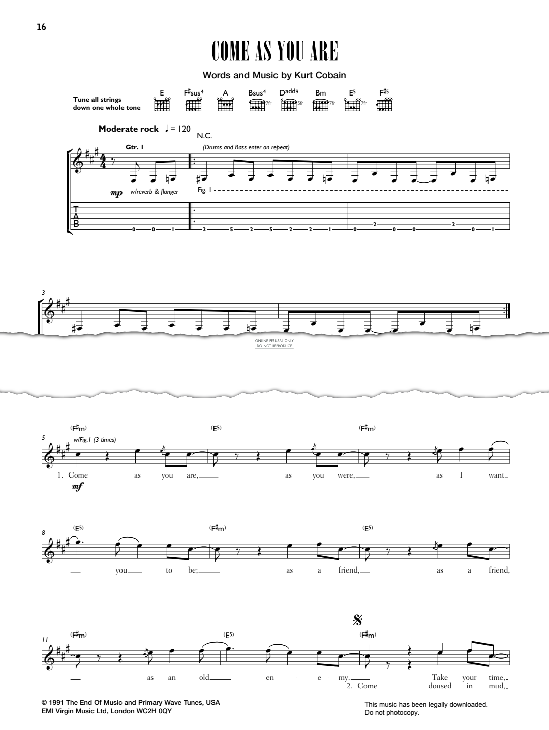 Product gallery: Page 1 of 1 Come As You Are, Nirvana