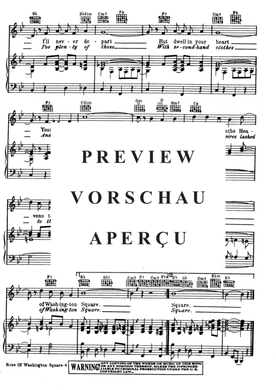 Produktgalerie: Seite 6 von 8 Rose Of Washington Square , Soundtrack, Klavier und Gesang