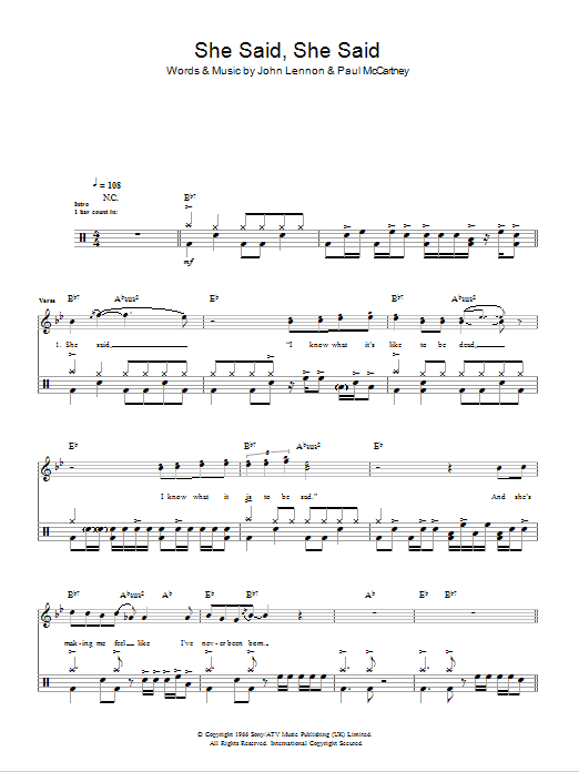 Produktgalerie: Seite 1 von 1 She Said She Said, The Beatles, Melodieinstrument