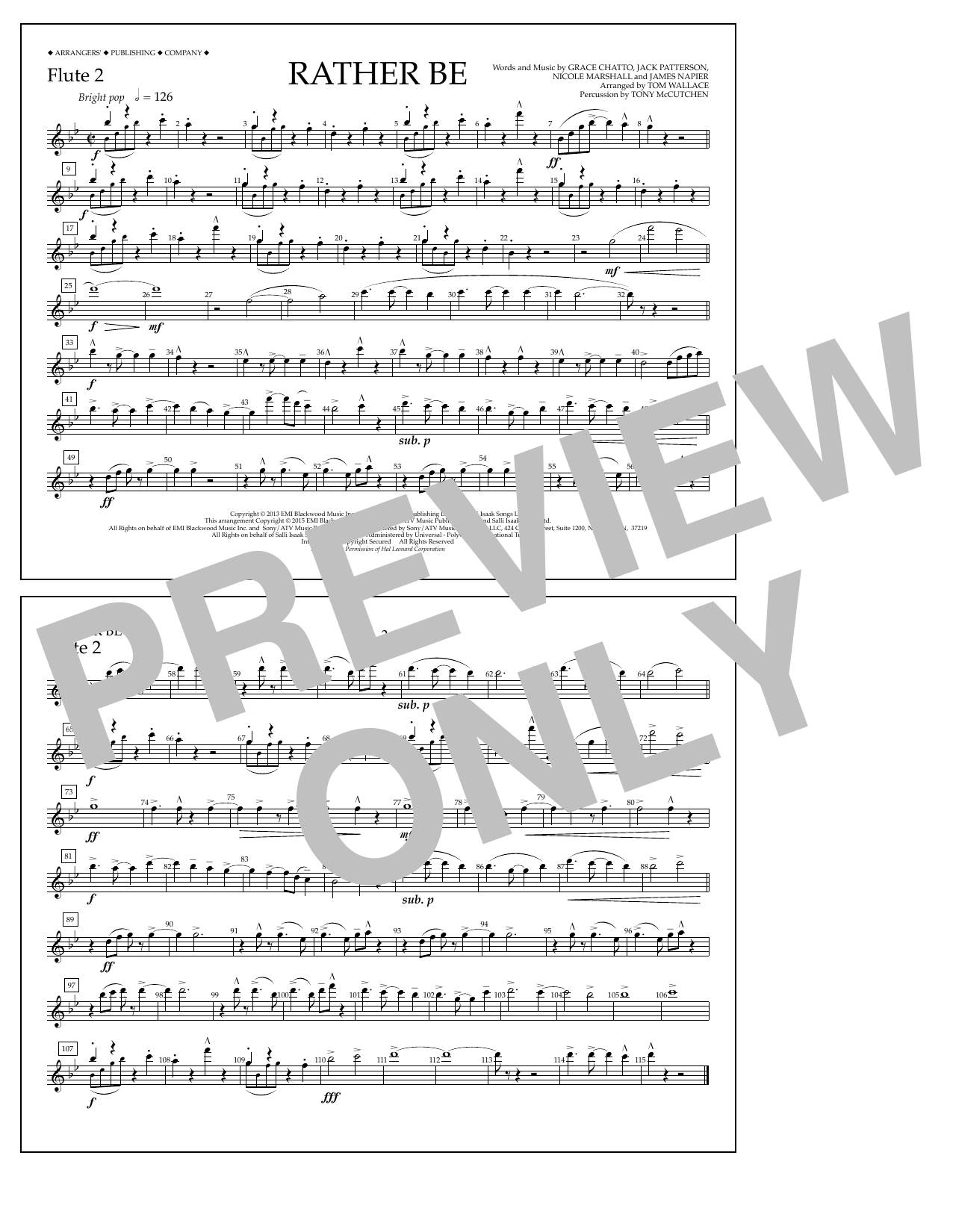 Product picture to: Rather Be - Flute 2