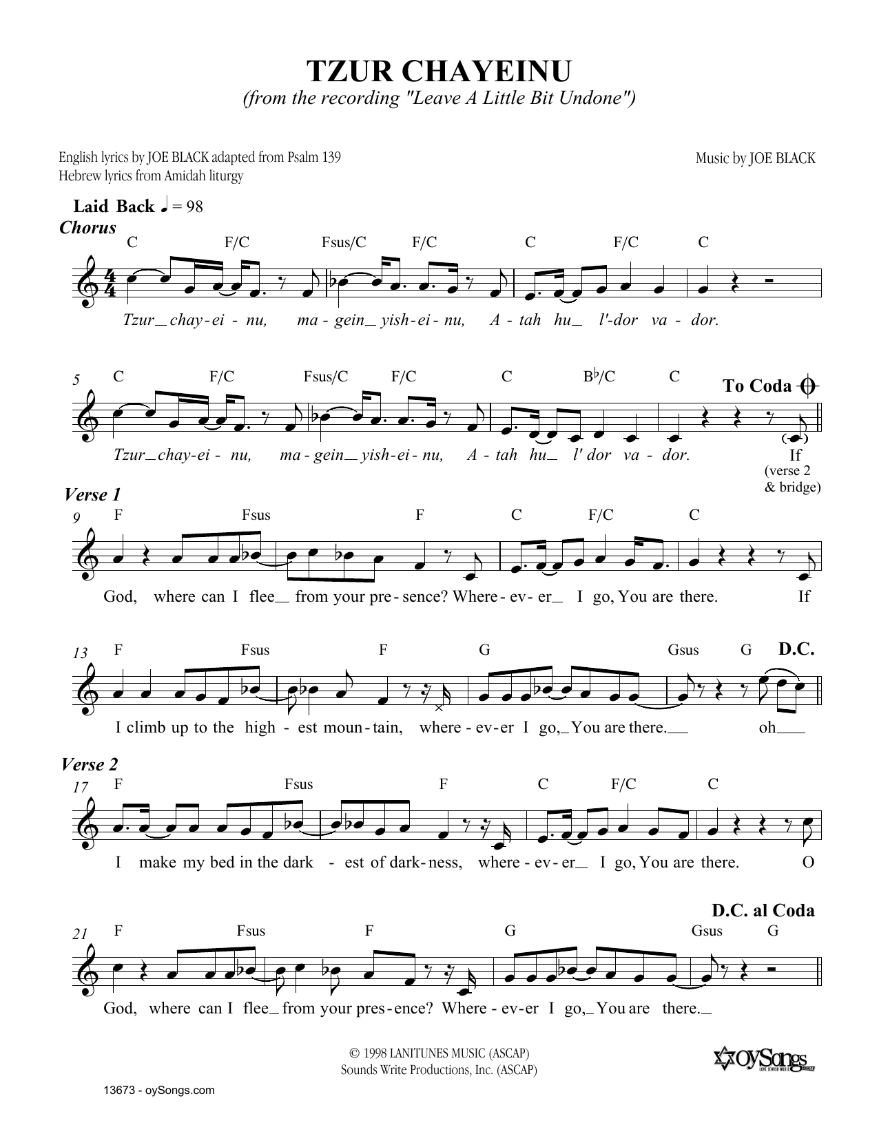 Produktgalerie: Seite 1 von 1 Tzur Chayeinu, Joe Black, Melodieinstrument