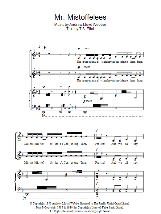 Produktbild zu: Mr. Mistoffelees (from Cats)