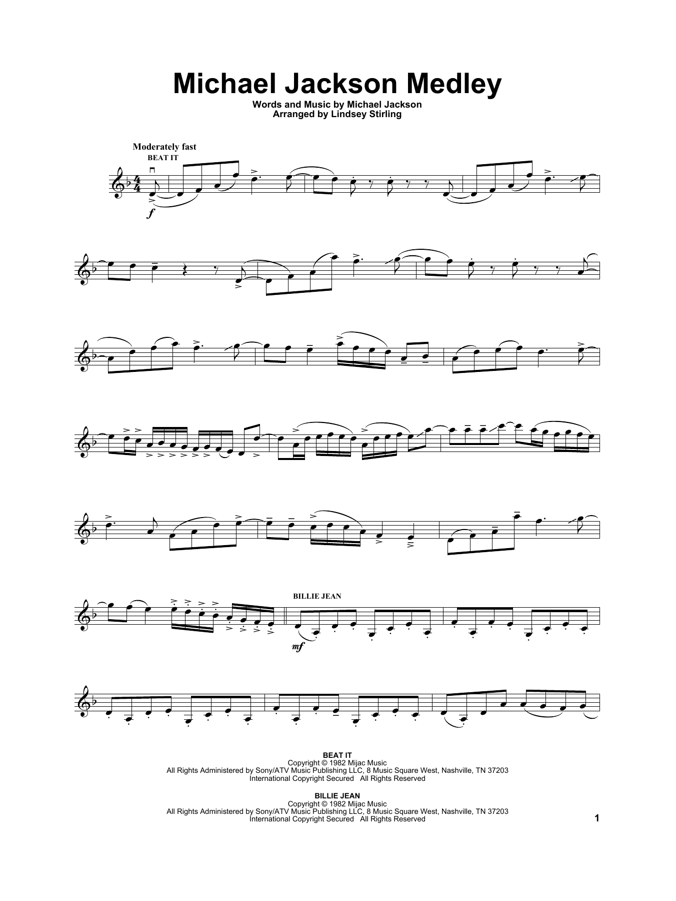 Product gallery: Page 1 of 1 Michael Jackson Medley, Lindsey Stirling
