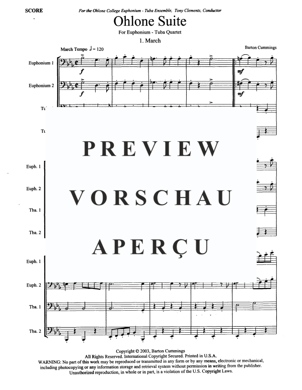 Produktgalerie: Seite 4 von 11 Ohlone Suite, , Tuba Quartett EETT