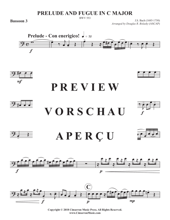 gallery: Prelude and Fugue in C Major , , (Fagott Quartett)
